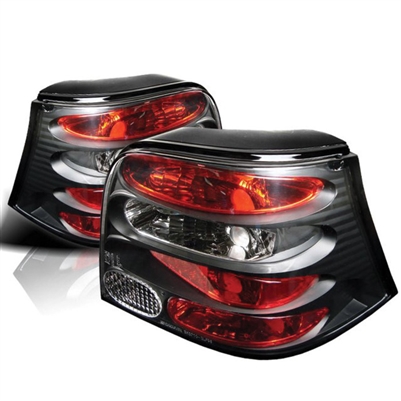 1999 - 2005 Volkswagen Golf / GTI / R32 HB Euro Style Tail Lights - Black